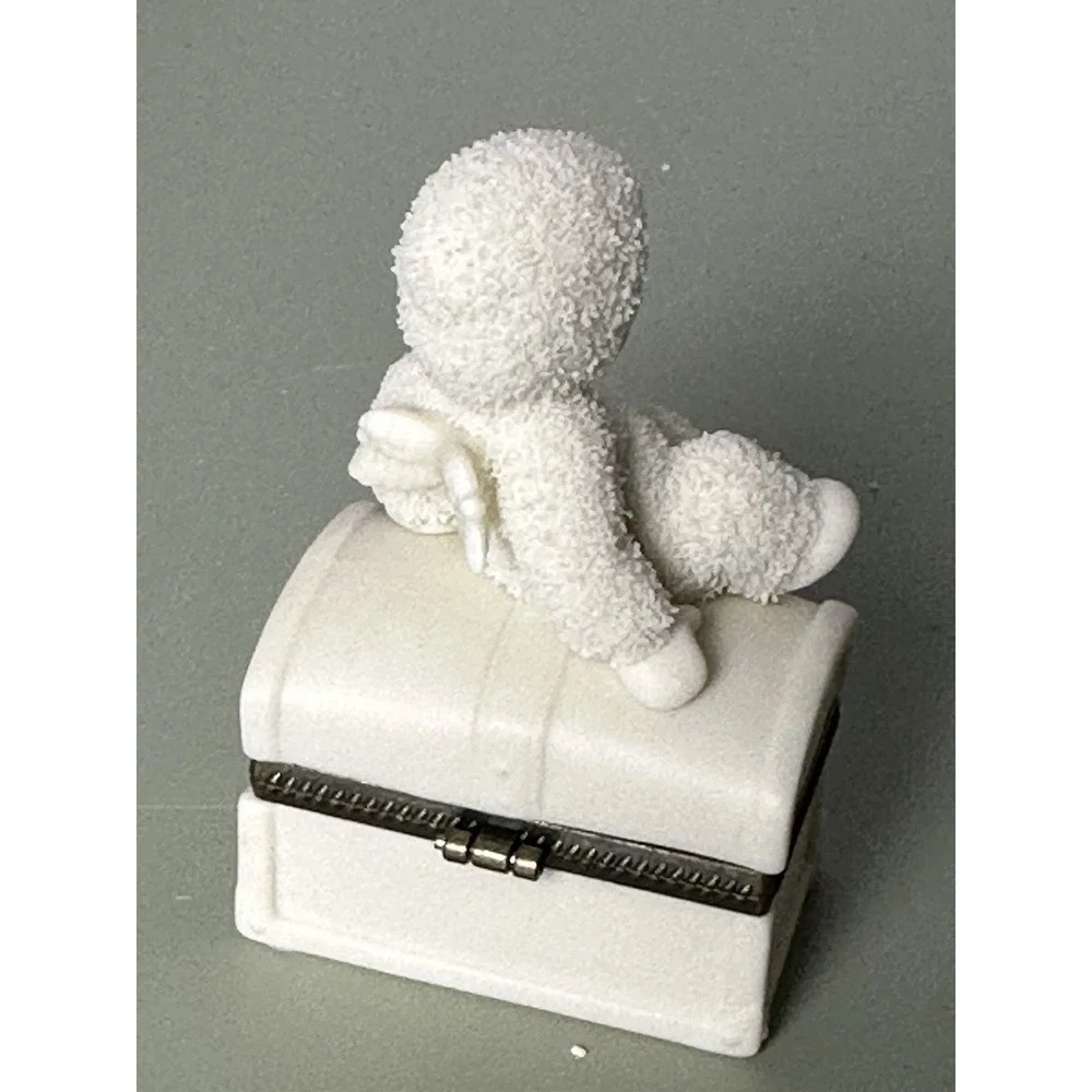 Vtg Dept. 56 Snowbabies Royal Treasures‎ November Birthstone Hinged Trinket Box